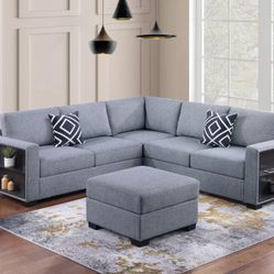 Sectional With ottoman 