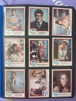 1978 Topps Superman The Movie Series 1 Complete 77 card set with 12 Stickers