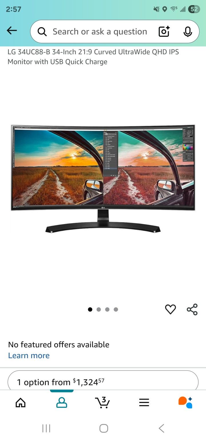LG 34 Inch Curved QHD IPS Monitor