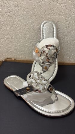 Tory Burch Miller Sandals Silver