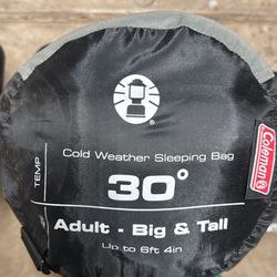 Coleman Men’s Big And Tall Sleeping Bag