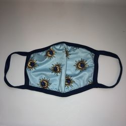 Blue & Yellow Sun & Moon Face Mask