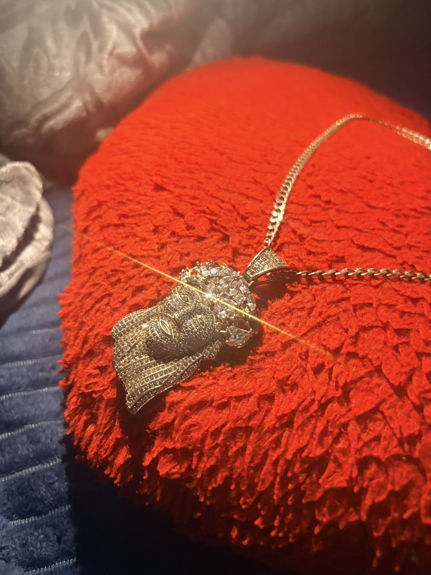 15k Moissanite Jesus Piece Chain