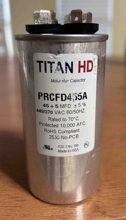Titan Motor Run Central Air HAV Capacitor PRCFD455A