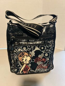 Vintage Style Betty Boop Faux Leather  Crossbody Hobo Bag-$24 CASH