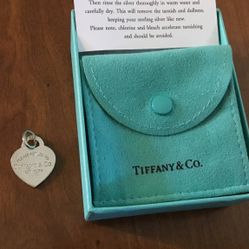 Tiffany & Co Heart Clasp Charm Pendant Sterling Silver