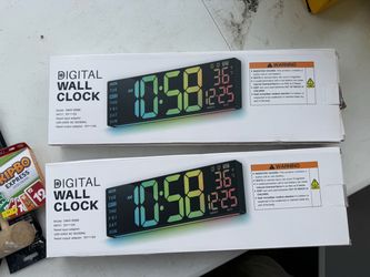 Digital Wall Clock Model DWG-5688 – Lot of 2