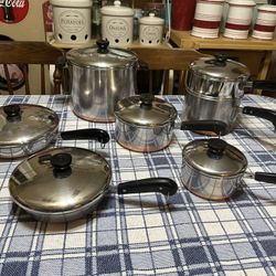 Revere Ware Copper Bottom Cookware Set 