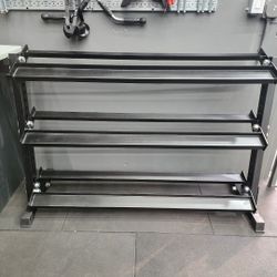 HEAVY DUTY COMMERCIAL GRADE 3 TIER DUMBBELL RACK HOLDS 5 LBS TO 70 LBS ( BRAND NEW IN THE BOX  )