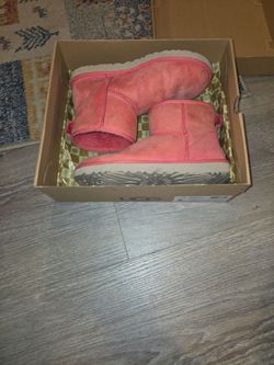 UGG Classic Short Boots Pink Suede