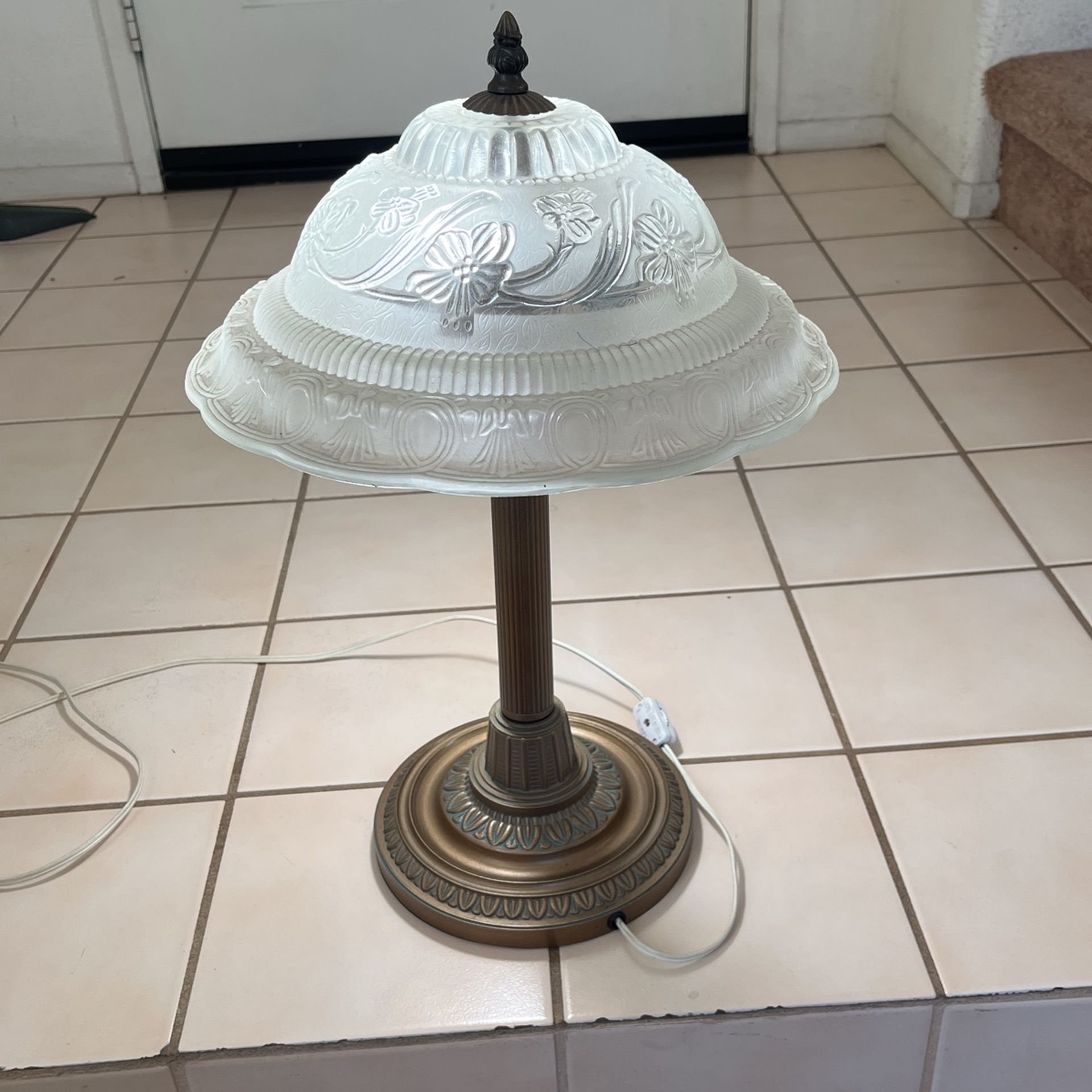 Lamp With Glass Shade