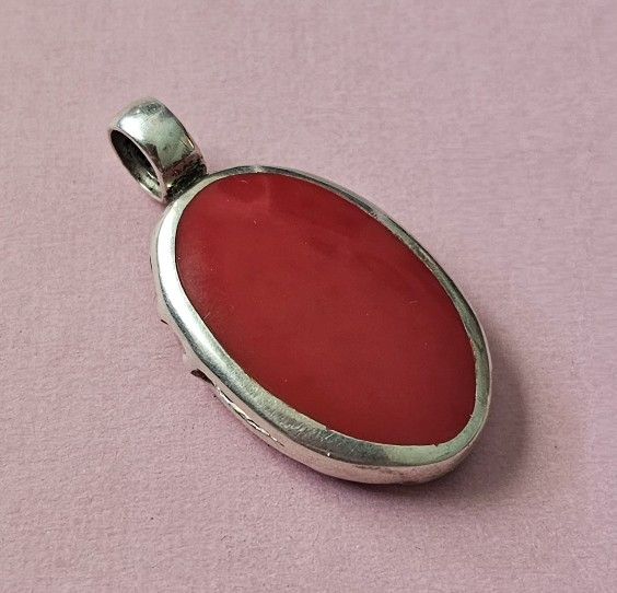 Sterling Silver Red Pendant