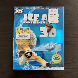 Ice Age Continental Drift 3D Blu-Ray, Blu-Ray, DVD & Digital Movies w/ Slipcover