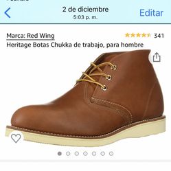 SIZE 8 RED WING COOPER ROUGH AND TOUGH LEATHER SOFT TOE BOOTS BRAND NEW 