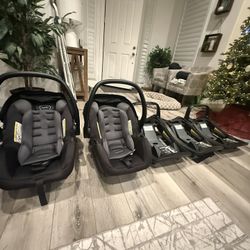 Evenflo Pivot Modular System W/ 2 Litemax Car Seats And 3 Bases