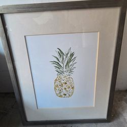 Framed Pineapple Art Print