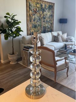 Heavy faceted crystal lamp