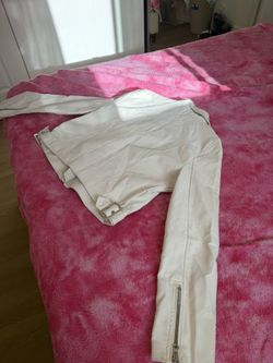 large white leather jacket