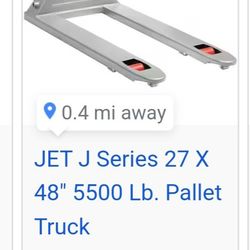 Pallet jack truck used 5500 lbs $300