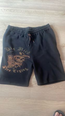 Custom print fleece shorts, black./d  xl