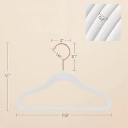 SONGMICS Baby Kids Hangers Rose Gold 360° Swivel Hooks - Cloud White