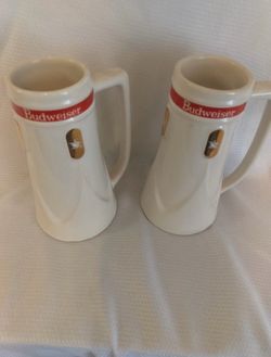 Vintage Budweiser Beer Stein Mug Set