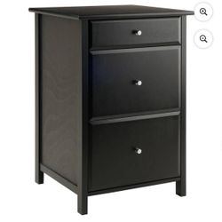 Winsome Wood Delta Home Office File Cabinet, Black Finish. Damaged