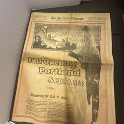 Antique 1924 Portland Telegram Newspaper Fall Opening Oregon Fashion Ads