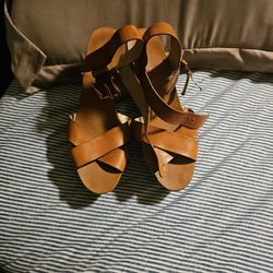Leather Brown Sandals 