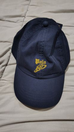 Ralph Lauren Polo Navy Blue Baseball Cap with Yellow Embroidery NWT