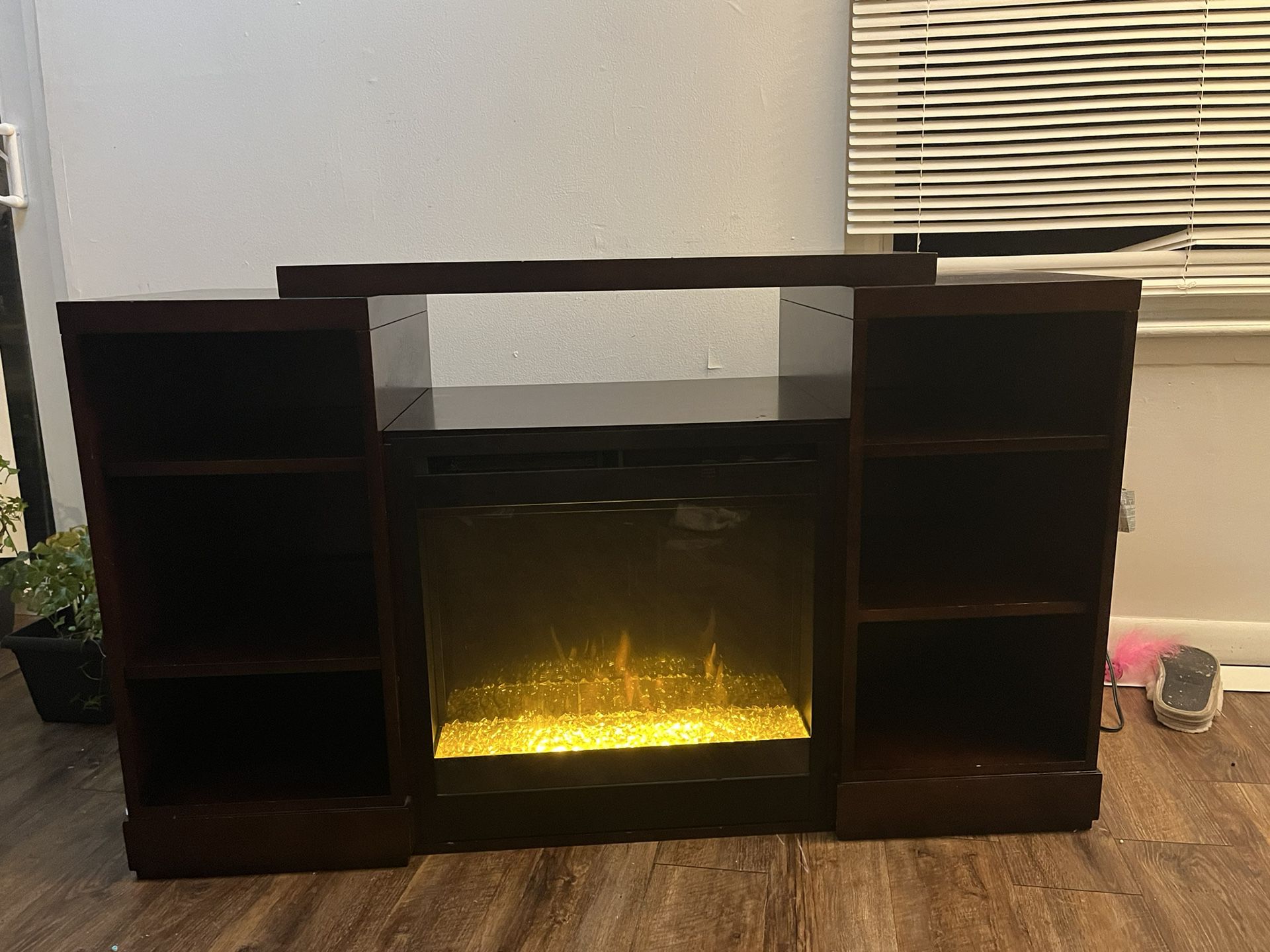 Fire Place Mantle Tv Stand 