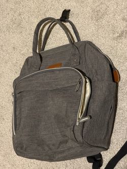 Gray diaper baby supplies backpack