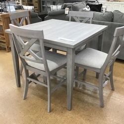 Parellen Gray Counter Height Set /Dining table and Chairs 