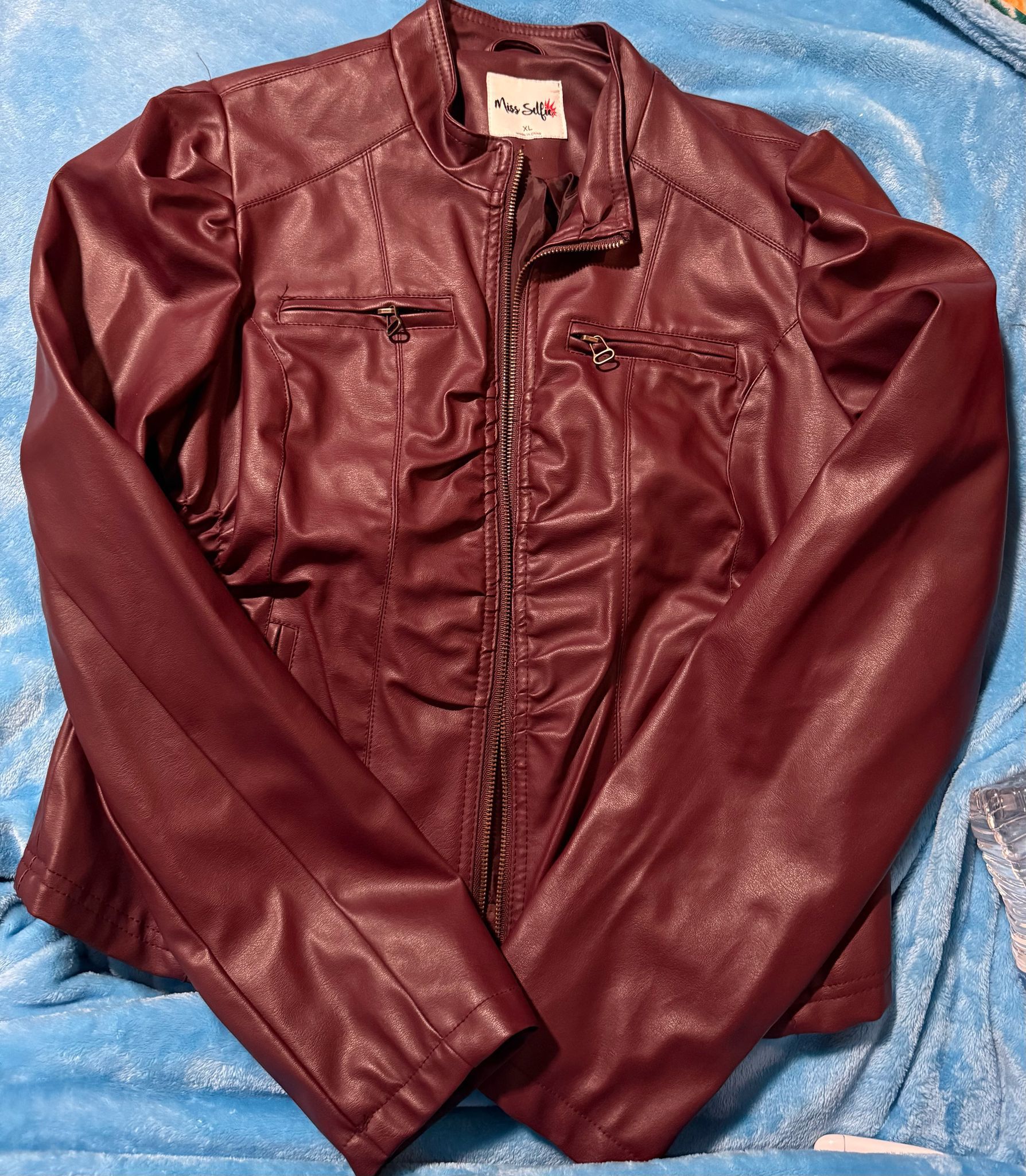 PU Leather Summer Jacket For Women XL
