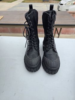 Women's Vintage Platform Mar... Toe Oxford Pumps (Black, 8.5)
