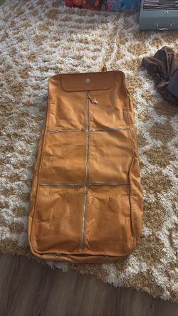 Solid Genuine Leather Carry On Garment Bag