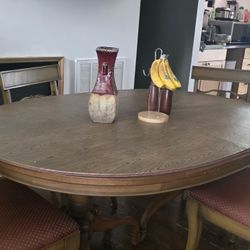 Elegant Solid Wood Carved Table