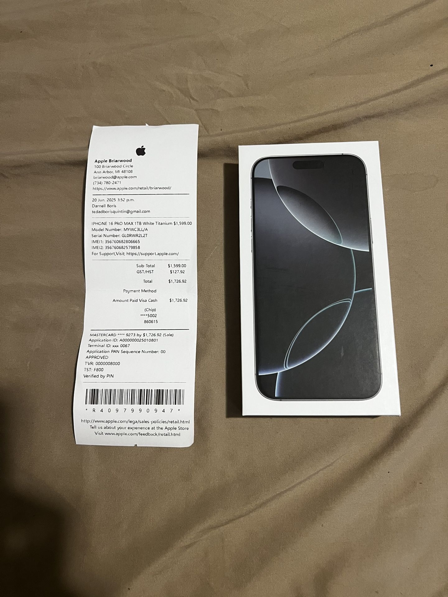 IPhone 16 Pro Max 1TB