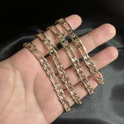 18k Gold Filled Men’s Figaro Chain Bracelets 