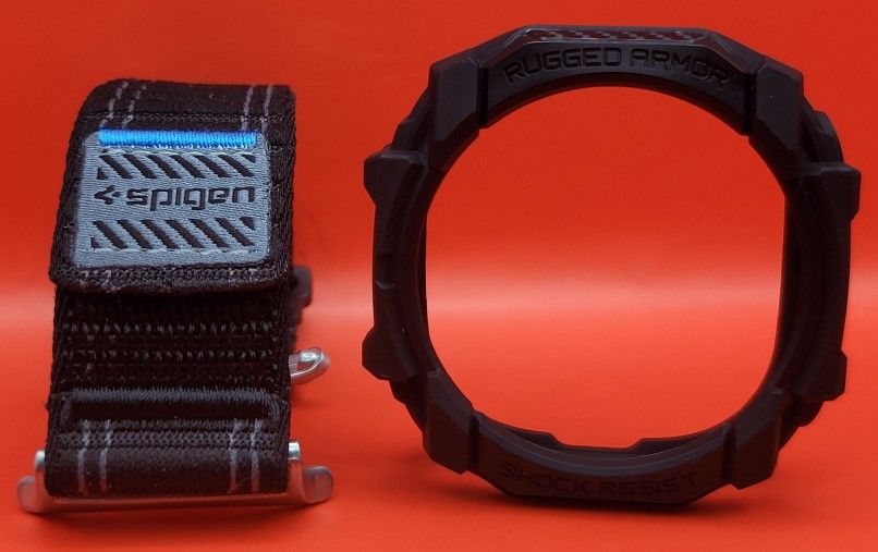 Spigen Rugged Armor Pro Designed for Samsung Galaxy Watch Ultra 47mm Case w/ Spigen Velcro Band