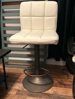 White leather Bar Stool