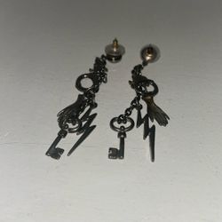 Silver Charm Post Earrings 