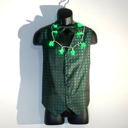 St. Patrick’s Green Polka Dot Vest Ensemble