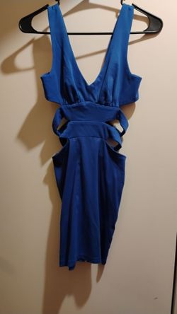 Royal Blue Cut-Out Mini Dress