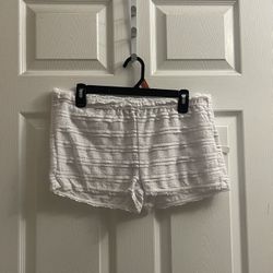 Brand New White Lace Shorts Size L Juniors
