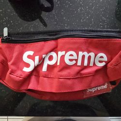 Supreme Red Waist Bag Fanny Pack Box Logo Adjustable Strap Streetwear