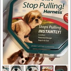 BRAND NEW Pink SPORN Stop Pulling Harness… Size Small Necks 9”-12”… IN NEW CONDITION..$15