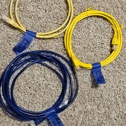 3 foot, 5 foot, 10 foot Ethernet CAT 5e cables