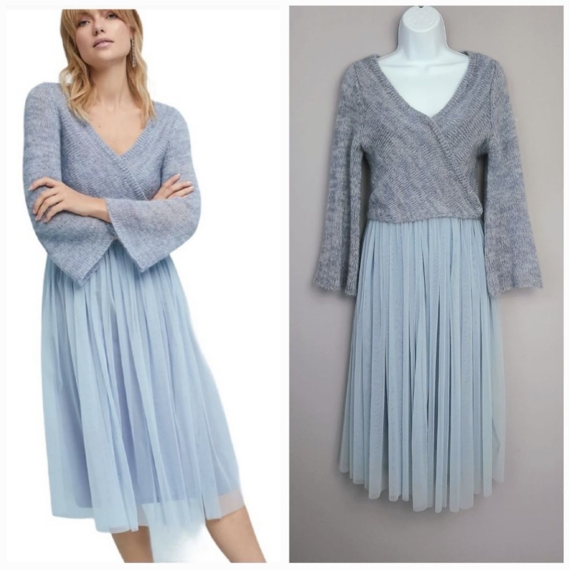 anthropologie layered arabesque dress Maeve Tulle Sweater Size S for Sale in Redmond, WA CLUBHOUSE CLASSIC LAUNCH