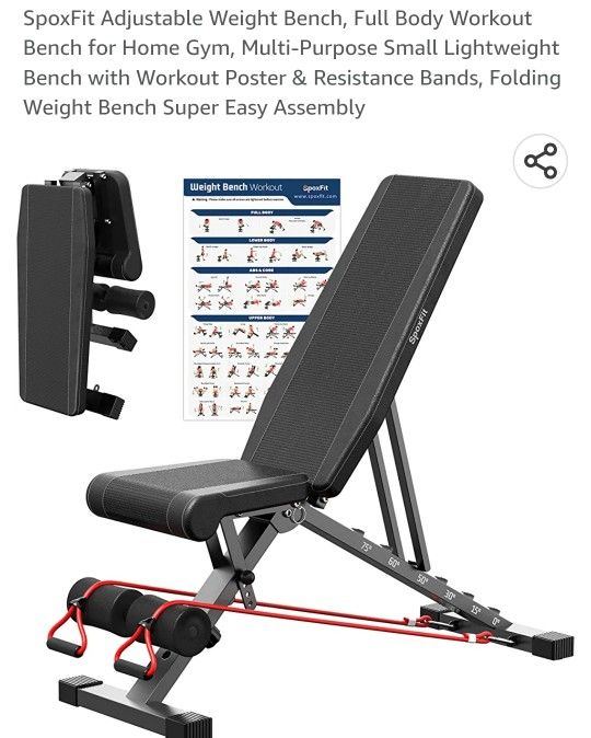 SpoxFit Adjustable Weight Bench